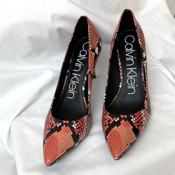 CALVIN KLEIN Gayle Snake High Heel Pumps - Picture 7 of 10